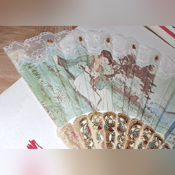 Chinese Classic Art Fan Vintage 1984 - Picture 2 of 16